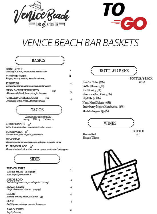 Menus Venice Beach